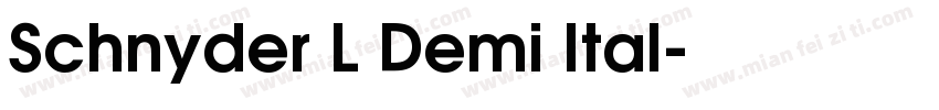 Schnyder L Demi Ital字体转换